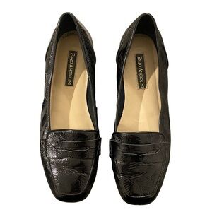 Enzo Angiolini Black Patent Leather Loafers